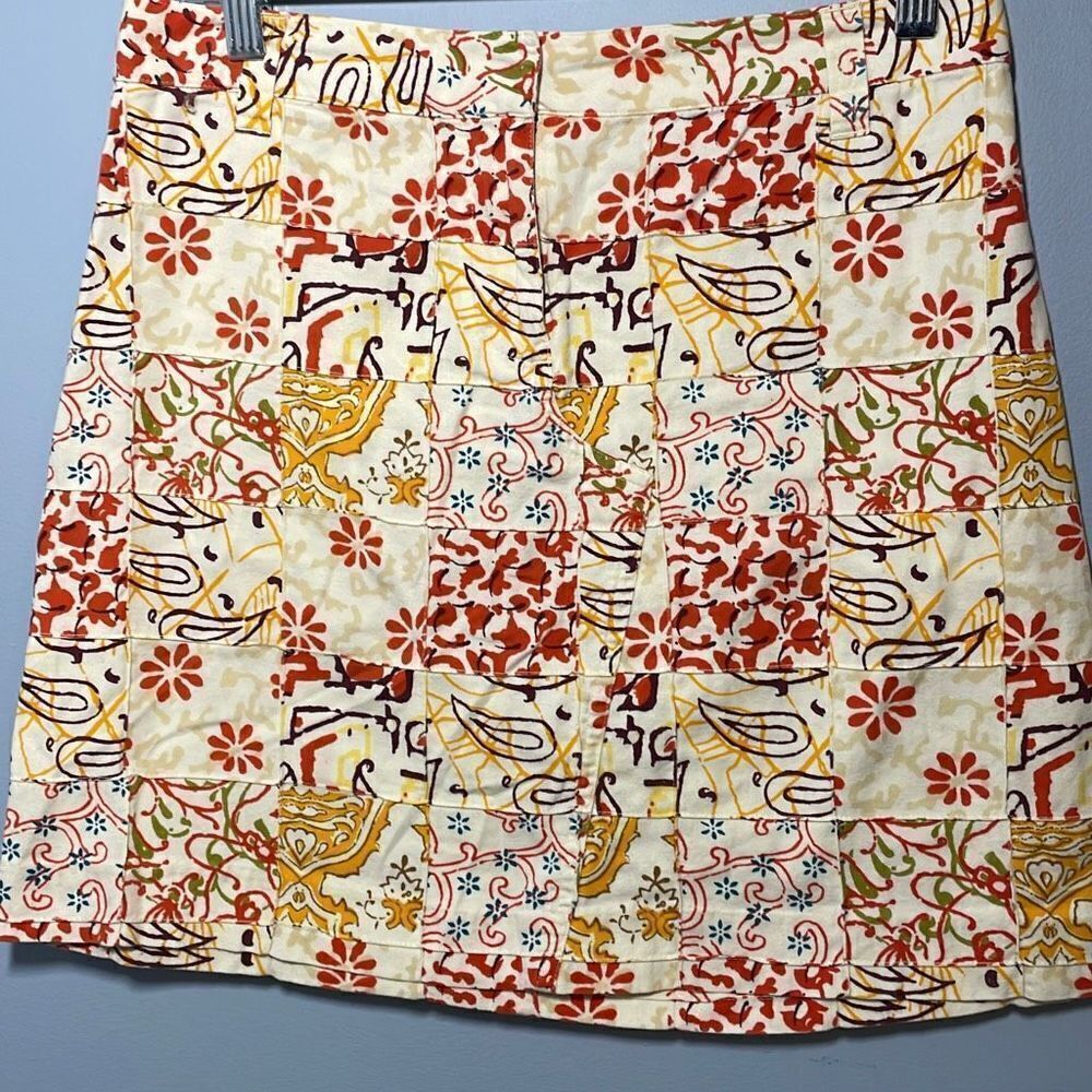 J. Crew Boho Patchwork Mini Skirt Size 4 - image 1
